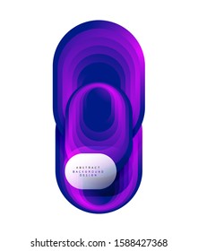 Vector abstract geometric bubble banner created with round shapes. Trendy simple button. Illustration For Wallpaper, Banner, Background, Card, Book Illustration, landing page