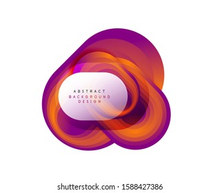 Banner de burbuja geométrica abstracta vectorial creado con formas redondeadas. Botón simple de moda. Ilustración Para Papel De Fondo De Pantalla, Banner, Fondo, Tarjeta, Ilustración Del Libro, Página De Inicio