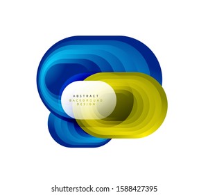 Vector abstract geometric bubble banner created with round shapes. Trendy simple button. Illustration For Wallpaper, Banner, Background, Card, Book Illustration, landing page