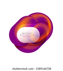 Abstrakter geometrischer Blasenbanner mit abgerundeten Formen. Trendy einfacher Knopf. Illustration für Bildschirmhintergrund, Banner, Hintergrund, Karte, Buchillustration, Landungsseite