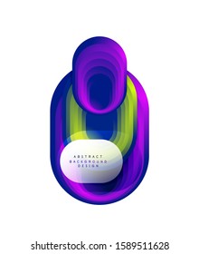 Vector abstract geometric bubble banner created with round shapes. Trendy simple button. Illustration For Wallpaper, Banner, Background, Card, Book Illustration, landing page