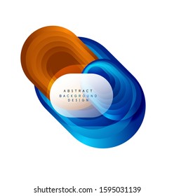 Vector abstract geometric bubble banner created with round shapes. Trendy simple button. Illustration For Wallpaper, Banner, Background, Card, Book Illustration, landing page