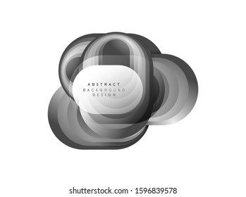 Vector abstract geometric bubble banner created with round shapes. Trendy simple button. Illustration For Wallpaper, Banner, Background, Card, Book Illustration, landing page