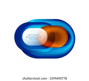 Vector abstract geometric bubble banner created with round shapes. Trendy simple button. Illustration For Wallpaper, Banner, Background, Card, Book Illustration, landing page