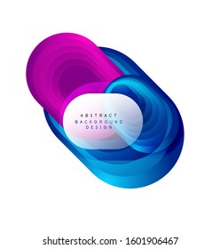 Vector abstract geometric bubble banner created with round shapes. Trendy simple button. Illustration For Wallpaper, Banner, Background, Card, Book Illustration, landing page