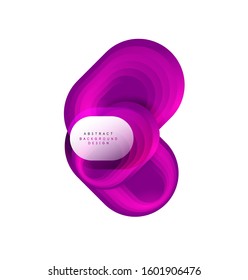 Vector abstract geometric bubble banner created with round shapes. Trendy simple button. Illustration For Wallpaper, Banner, Background, Card, Book Illustration, landing page