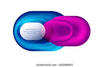 Vector abstract geometric bubble banner created with round shapes. Trendy simple button. Illustration For Wallpaper, Banner, Background, Card, Book Illustration, landing page
