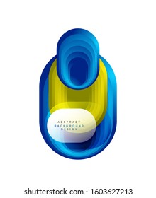 Vector abstract geometric bubble banner created with round shapes. Trendy simple button. Illustration For Wallpaper, Banner, Background, Card, Book Illustration, landing page