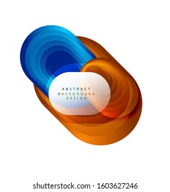 Vector abstract geometric bubble banner created with round shapes. Trendy simple button. Illustration For Wallpaper, Banner, Background, Card, Book Illustration, landing page