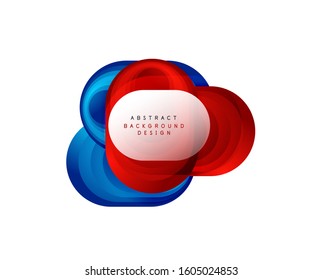Vector abstract geometric bubble banner created with round shapes. Trendy simple button. Illustration For Wallpaper, Banner, Background, Card, Book Illustration, landing page