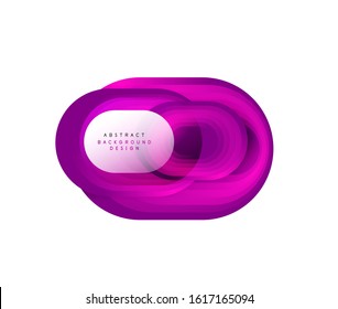 Vector abstract geometric bubble banner created with round shapes. Trendy simple button. Illustration For Wallpaper, Banner, Background, Card, Book Illustration, landing page