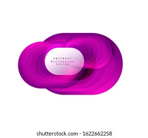 Vector abstract geometric bubble banner created with round shapes. Trendy simple button. Illustration For Wallpaper, Banner, Background, Card, Book Illustration, landing page