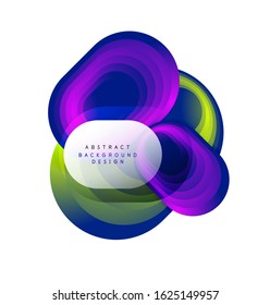Vector abstract geometric bubble banner created with round shapes. Trendy simple button. Illustration For Wallpaper, Banner, Background, Card, Book Illustration, landing page