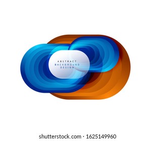 Vector abstract geometric bubble banner created with round shapes. Trendy simple button. Illustration For Wallpaper, Banner, Background, Card, Book Illustration, landing page