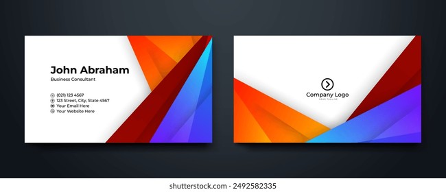 vector abstract geometric business card template