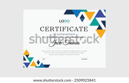 vector abstract geometric certificate. certificate background geometric vector