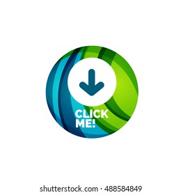 Vektor abstrakter geometrischer Kreis-Knopf