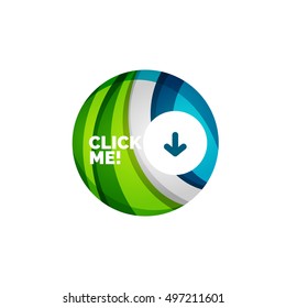 Vector abstract geometric circle button