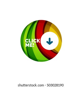 Vector abstract geometric circle button