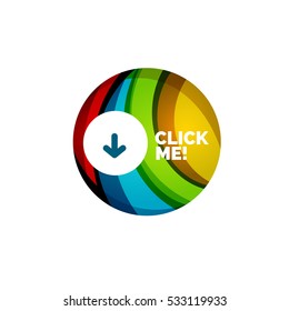 Vector abstract geometric circle button