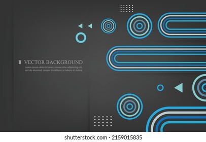 Vector abstract geometric circle shape.vector fashion background.