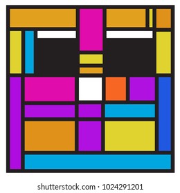 Vector abstract geometric colorful background. Memphis, indian, Brazilian and Mexican pattern.