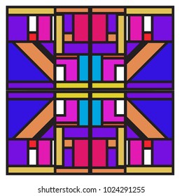 Vector abstract geometric colorful background. Memphis, indian, Brazilian and Mexican pattern.