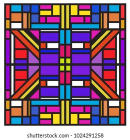 Vector abstract geometric colorful background. Memphis, indian, Brazilian and Mexican pattern.