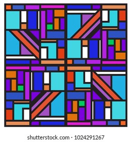 Vector abstract geometric colorful background. Memphis, indian, Brazilian and Mexican pattern.