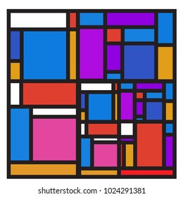 Vector abstract geometric colorful background. Memphis, indian, Brazilian and Mexican pattern.