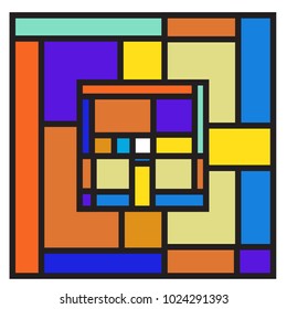 Vector abstract geometric colorful background. Memphis, indian, Brazilian and Mexican pattern.