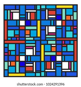 Vector abstract geometric colorful background. Memphis, indian, Brazilian and Mexican pattern.
