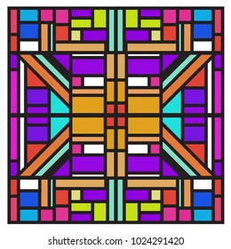 Vector abstract geometric colorful background. Memphis, indian, Brazilian and Mexican pattern.