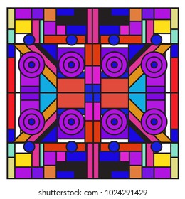 Vector abstract geometric colorful background. Memphis, indian, Brazilian and Mexican pattern.