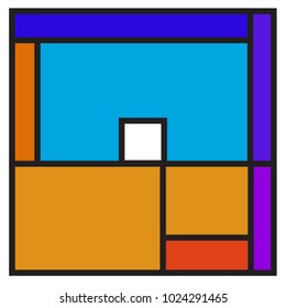 Vector abstract geometric colorful background. Memphis, indian, Brazilian and Mexican pattern.