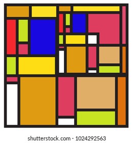 Vector abstract geometric colorful background. Memphis, indian, Brazilian and Mexican pattern.