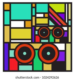 Vector abstract geometric colorful background. Memphis, indian, Brazilian and Mexican pattern.