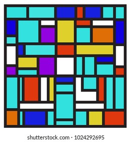 Vector abstract geometric colorful background. Memphis, indian, Brazilian and Mexican pattern.