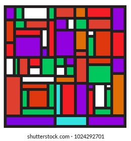 Vector abstract geometric colorful background. Memphis, indian, Brazilian and Mexican pattern.