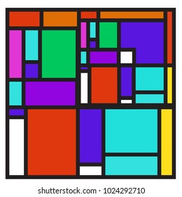 Vector abstract geometric colorful background. Memphis, indian, Brazilian and Mexican pattern.