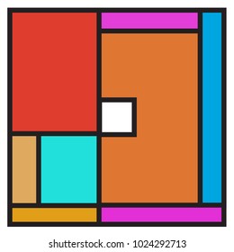 Vector abstract geometric colorful background. Memphis, indian, Brazilian and Mexican pattern.