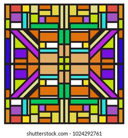 Vector abstract geometric colorful background. Memphis, indian, Brazilian and Mexican pattern.