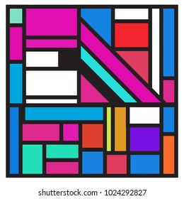 Vector abstract geometric colorful background. Memphis, indian, Brazilian and Mexican pattern.