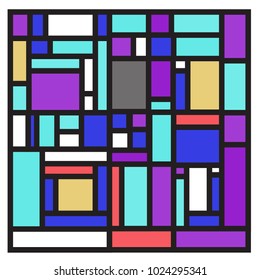 Vector abstract geometric colorful background. Memphis, indian, Brazilian and Mexican pattern.