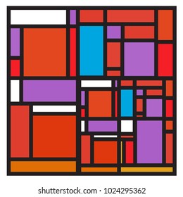 Vector abstract geometric colorful background. Memphis, indian, Brazilian and Mexican pattern.
