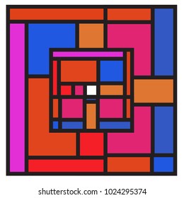 Vector abstract geometric colorful background. Memphis, indian, Brazilian and Mexican pattern.
