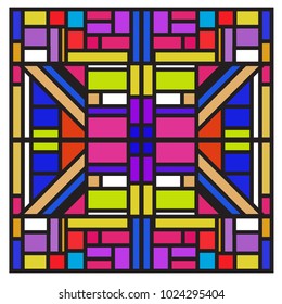 Vector abstract geometric colorful background. Memphis, indian, Brazilian and Mexican pattern.
