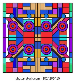Vector abstract geometric colorful background. Memphis, indian, Brazilian and Mexican pattern.