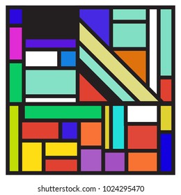 Vector abstract geometric colorful background. Memphis, indian, Brazilian and Mexican pattern.