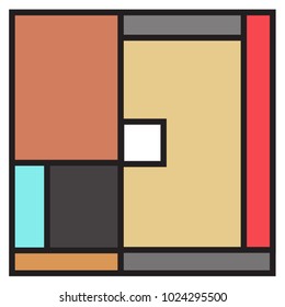 Vector abstract geometric colorful background. Memphis, indian, Brazilian and Mexican pattern.